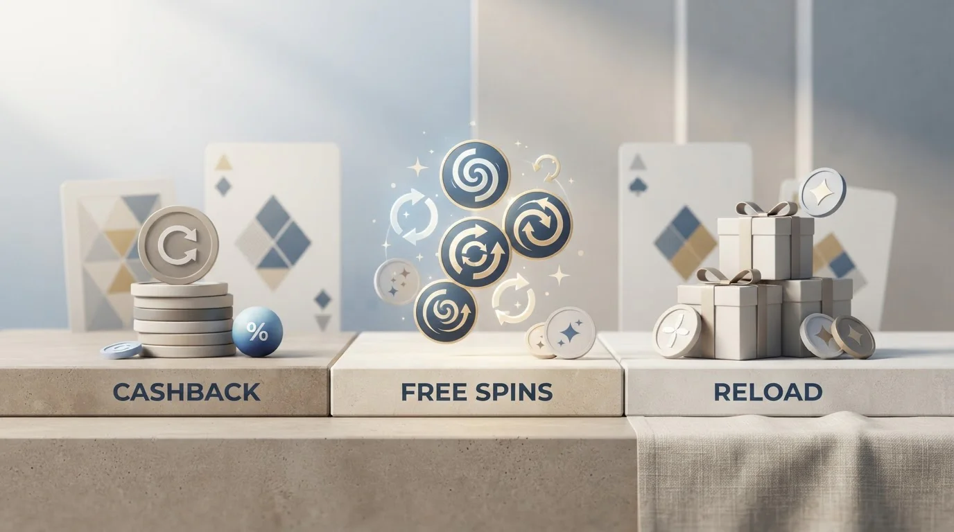 Illustration zu Cashback, Freispielen und Casino-Aktionen